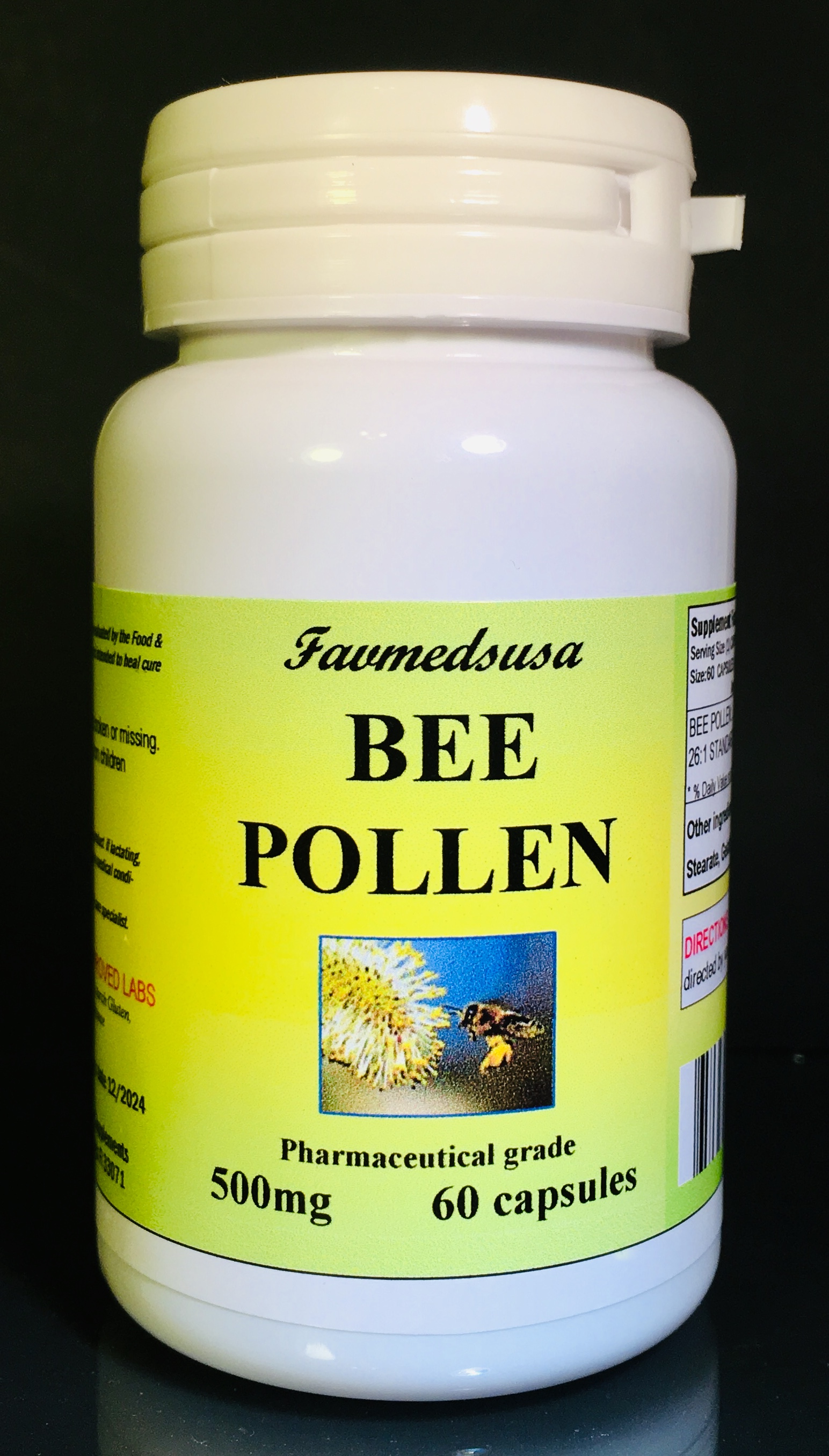 Bee Pollen 500mg - 60 capsules